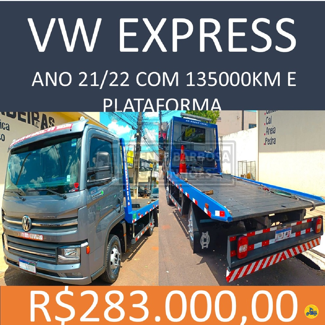 CAMINHAO VOLKSWAGEN DELIVERY EXPRESS Plataforma Guincho 3/4 4x2 Vicente Barbosa Caminhões MARIALVA PARANÁ PR